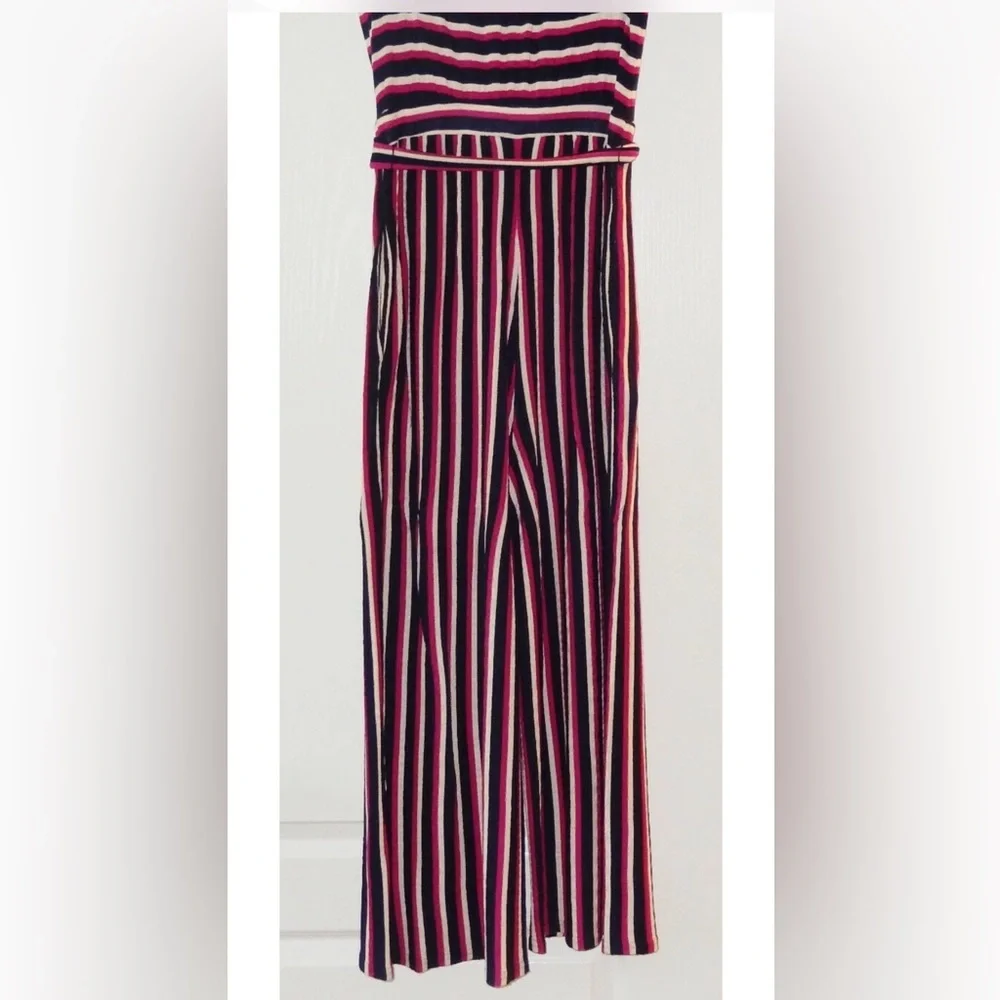 Women's Anthropologie Maeve Meja Strapless Striped Knit Casual Jumpsuit Size S